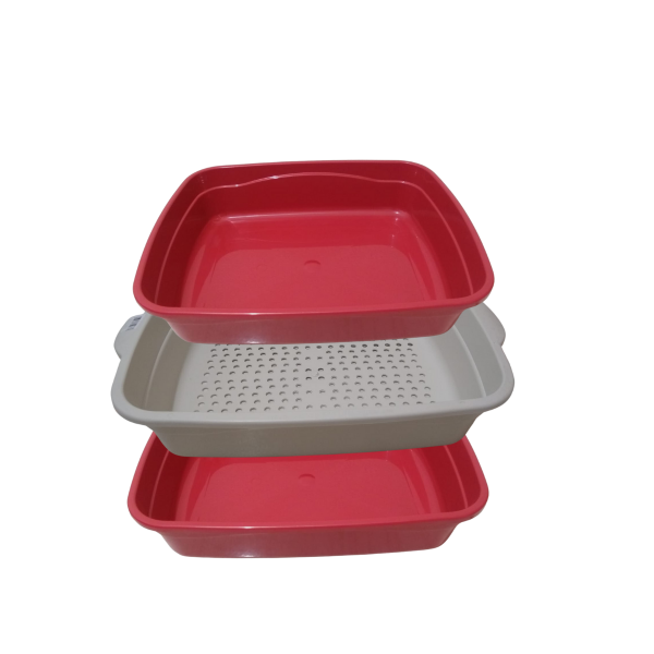 Caixa De Areia Para Gatos Furba Bandeja Higiênica Sanitária Premium c/ 3 peça - Image 5