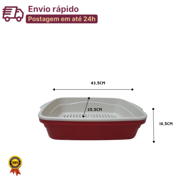 Caixa De Areia Para Gatos Furba Bandeja Higiênica Sanitária Premium c/ 3 peça - Image 6